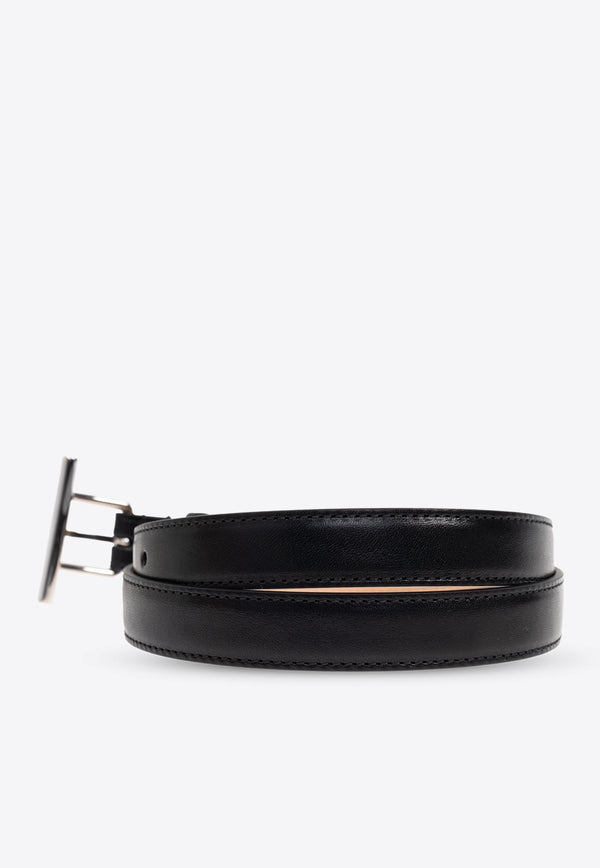 Alexander McQueen T-bar Hip Leather Belt 815301 1HBEE-1000