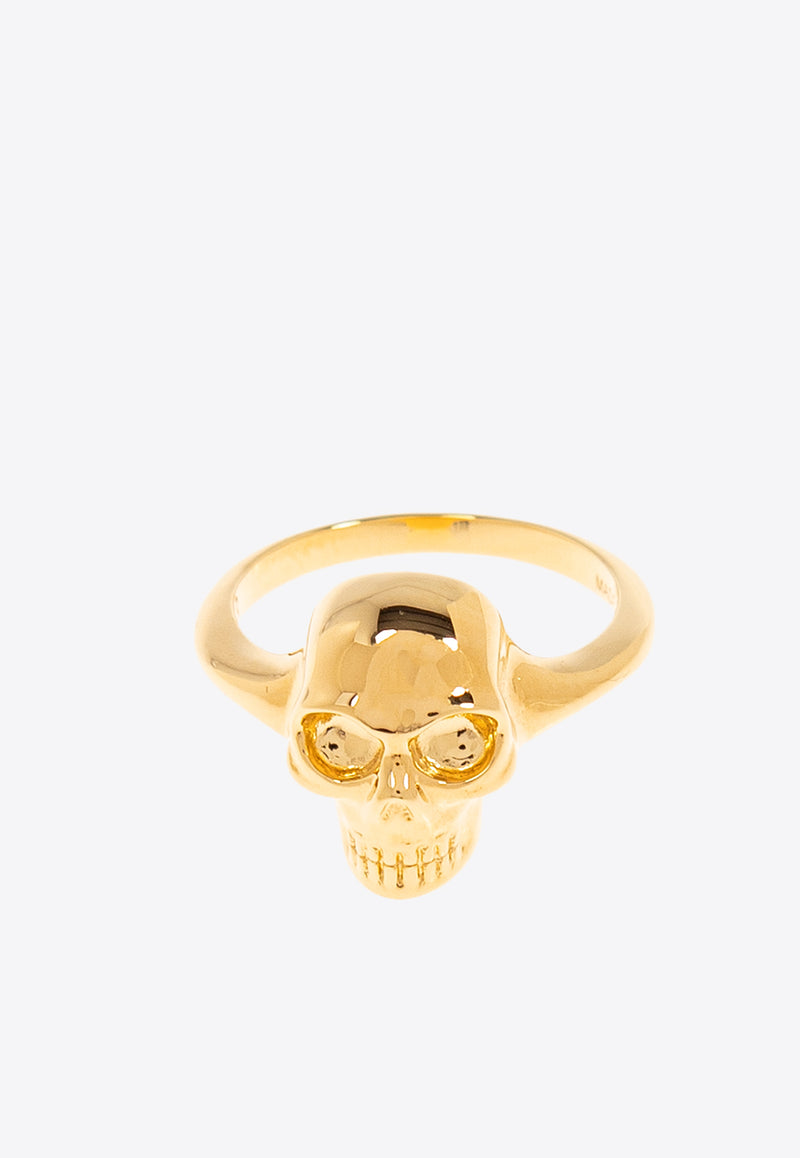 Alexander McQueen Engraved-Logo Skull Ring 813103 J161G-0935