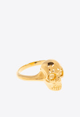 Alexander McQueen Engraved-Logo Skull Ring 813103 J161G-0935