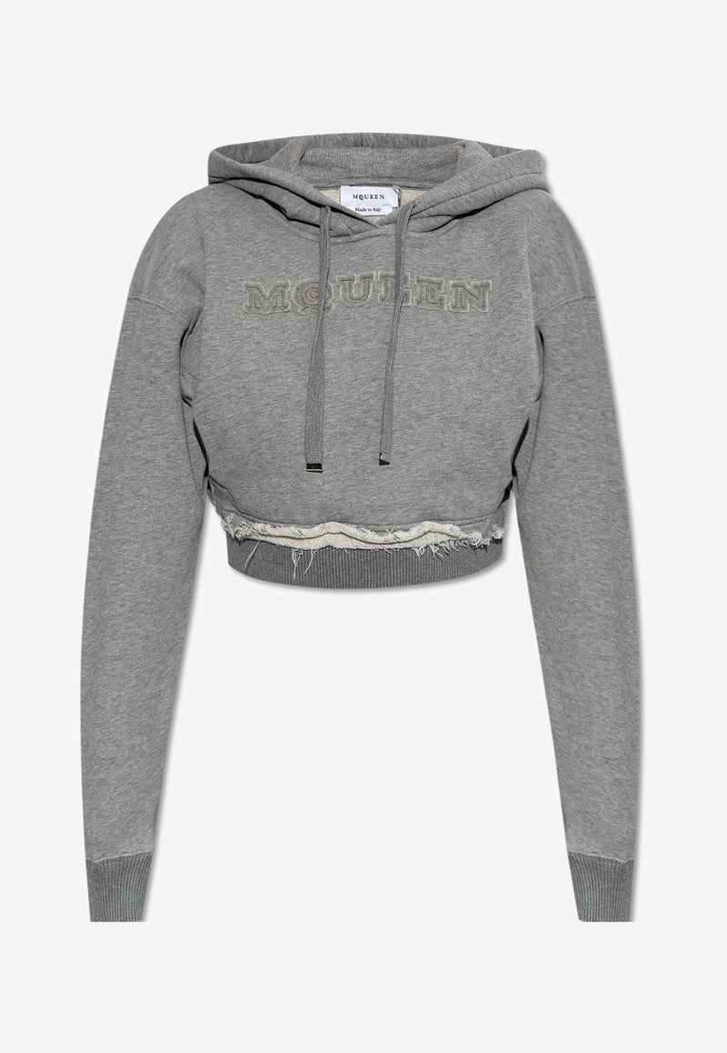 Alexander McQueen Logo Embroidered Hooded Sweatshirt 815497 QLAD8-1015