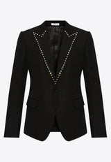 Alexander McQueen Wool Studded Blazer Black 816204 QVAAA-1000