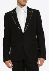 Alexander McQueen Wool Studded Blazer Black 816204 QVAAA-1000