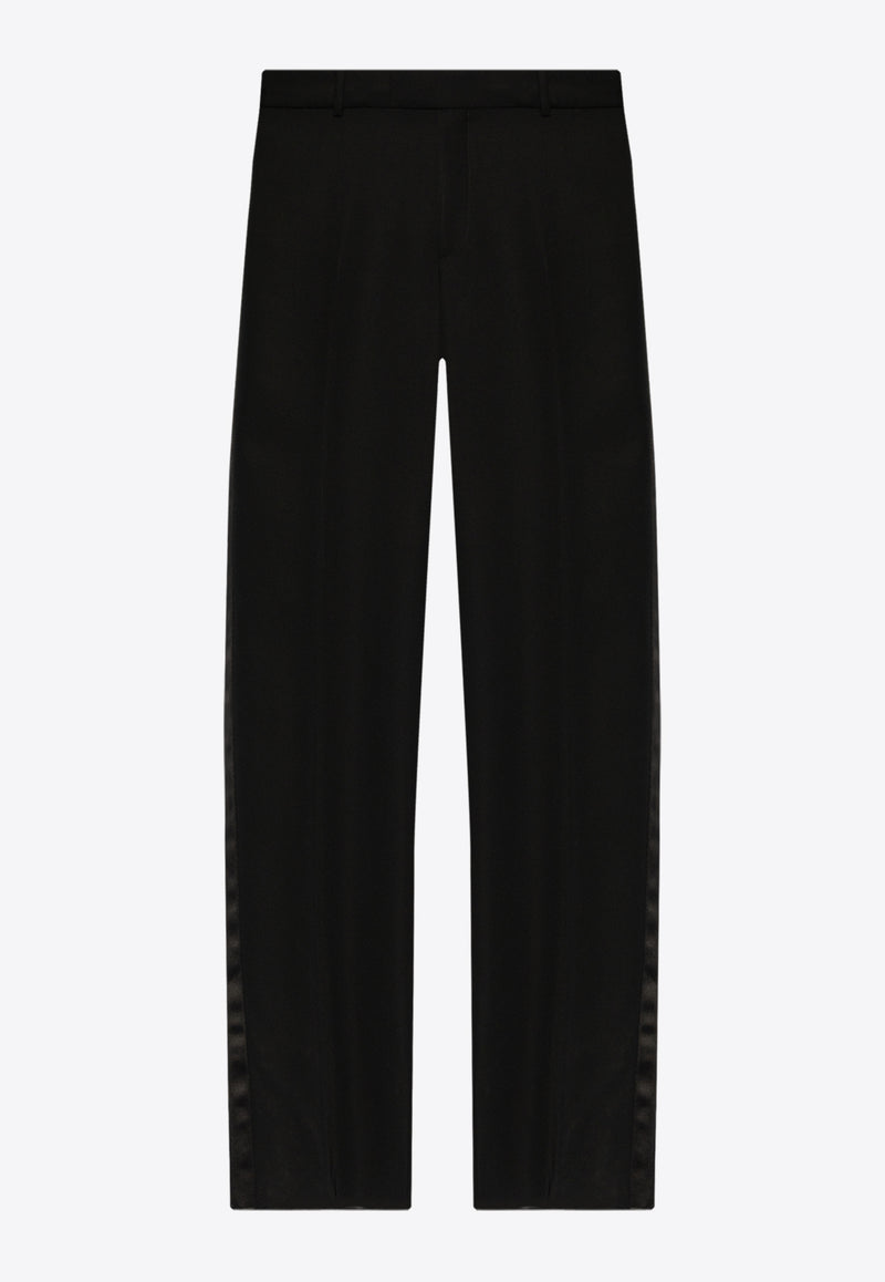 Alexander McQueen Straight-Leg Tailored Pants Black 816912 QVAAA-1000