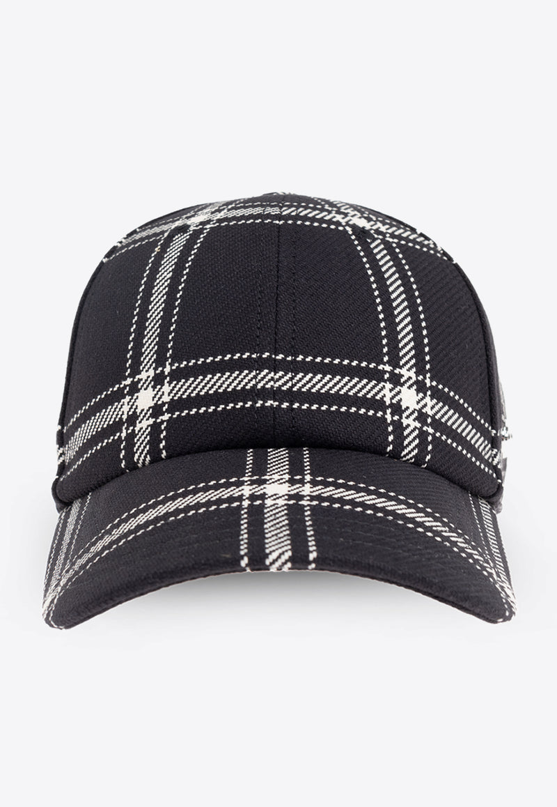 Alexander McQueen Checked Baseball Cap Black 817458 4129Q-1078