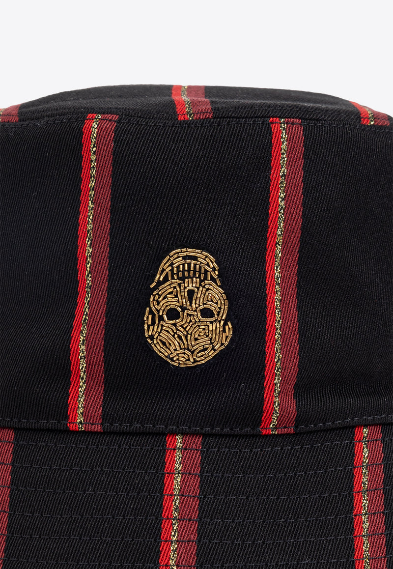 Alexander McQueen Skull Appliqué Bucket Hat Black 817275 4E91Q-1074