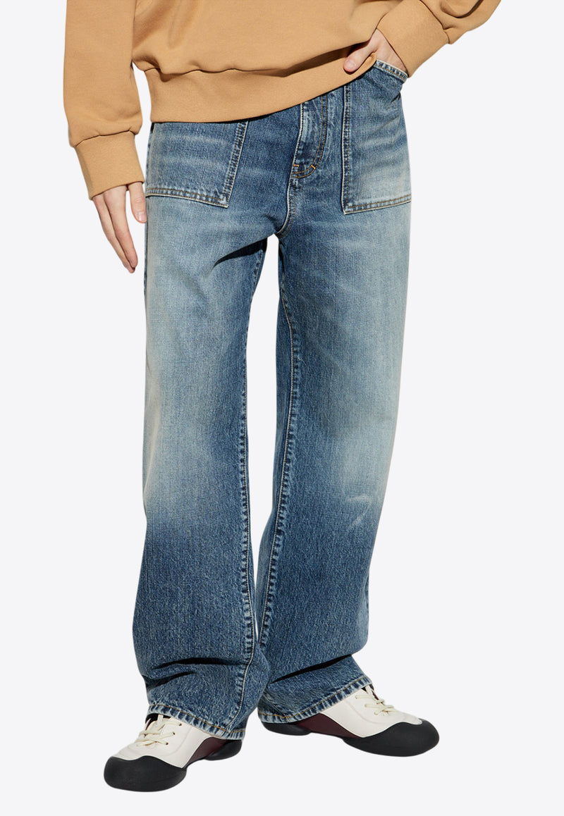 Givenchy Washed Straight-Leg Jeans BM51J 5514R-452