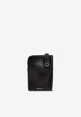 Alexander McQueen T-Bar Sling Phone Holder Black 814918 1AAUH-9769