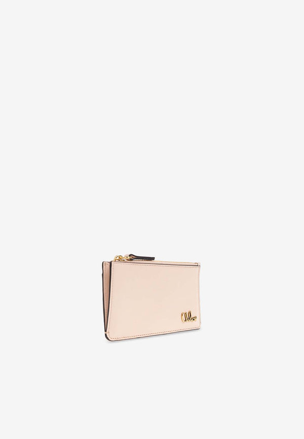 Chloé Iconic Logo Leather Cardholder Pink CH25SP481 O16-6J5