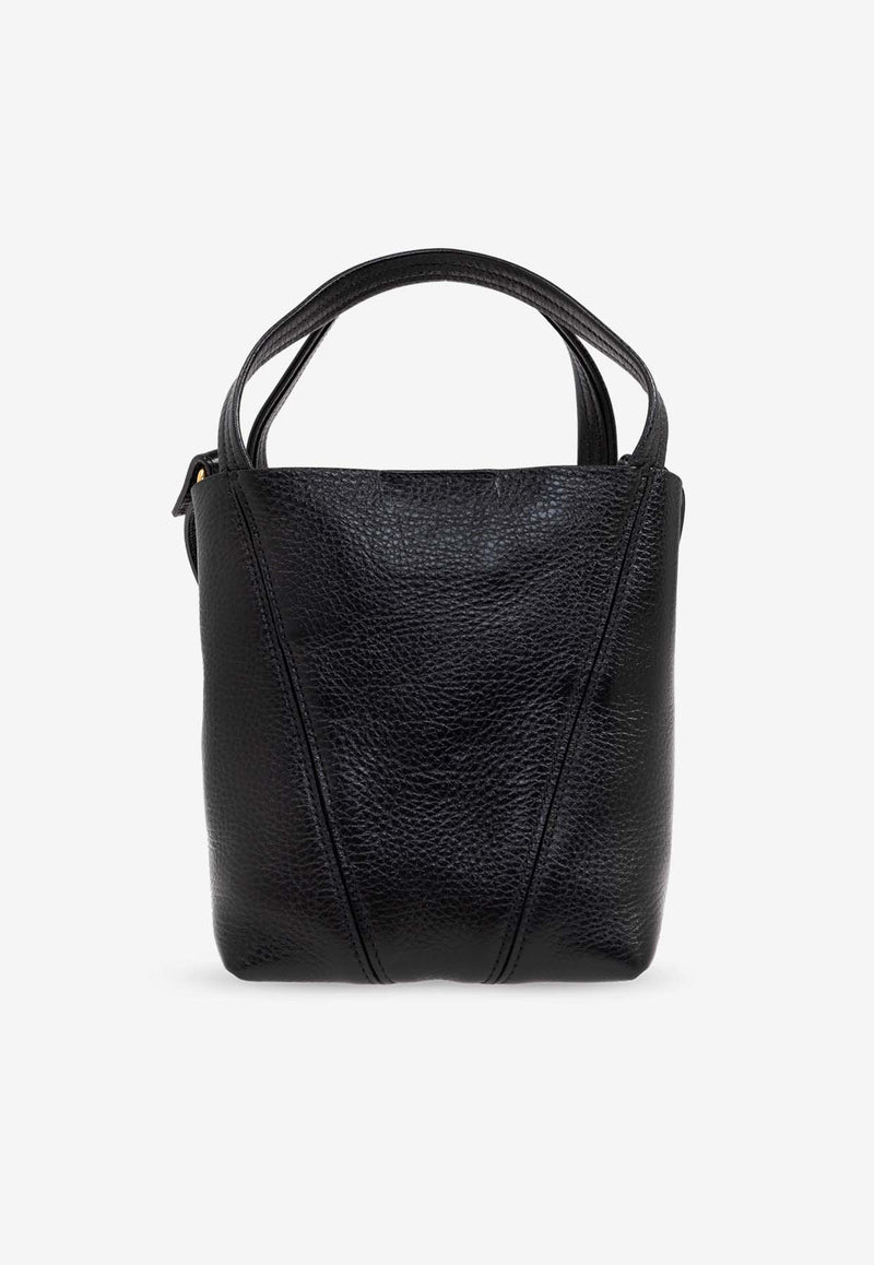 Chloé Small Spin Leather Tote Bag Black CH25SS812 N84-001