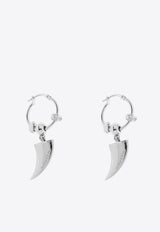 Alexander McQueen Tiger Claw Earrings Silver 815524 J161N-0926