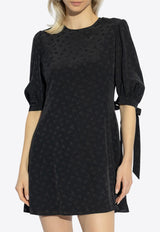 Chloé Floral Jacquard Mini Dress Black CH25SRO32 330-001