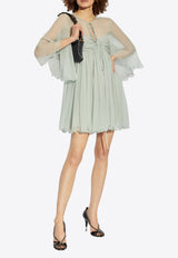 Chloé Pleated Silk Mini Dress Blue CH25SRO27 116-01N