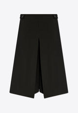 Chloé Tailored Wool Pleated Culottes Black CH25SSH09 302-001