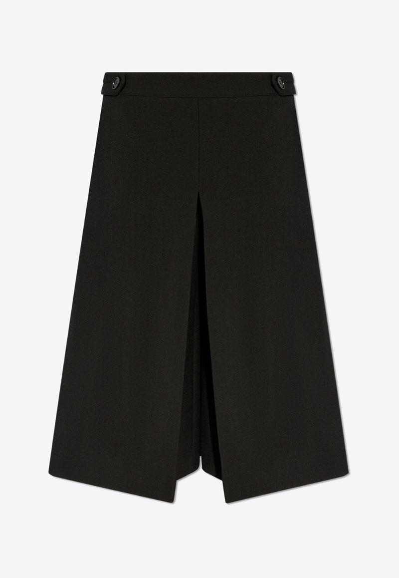 Chloé Tailored Wool Pleated Culottes Black CH25SSH09 302-001