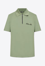 Balmain Logo Embroidered Polo T-shirt Green DH1GC028 BC78-UMD