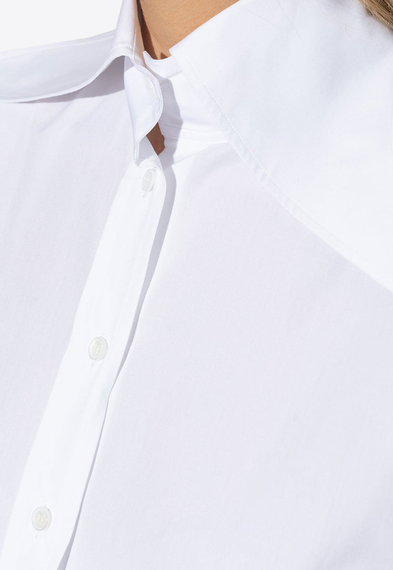 Alexander McQueen Poplin Buttoned Shirt  White 820888 QAAAD-9000