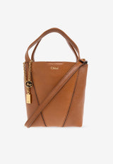 Chloé Small Spin Leather Tote Bag Brown CH25SS812 N84-26M