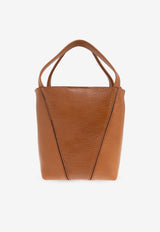 Chloé Small Spin Leather Tote Bag Brown CH25SS812 N84-26M