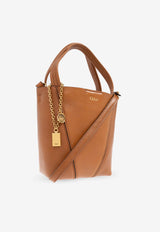 Chloé Small Spin Leather Tote Bag Brown CH25SS812 N84-26M