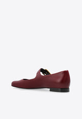 Chloé Polly Mary-Jane Ballet Flats Bordeaux CHC25S07B QK-610