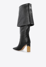 Chloé Georgia 85 Knee-High Boots Black CHC25S07Y QJ-001