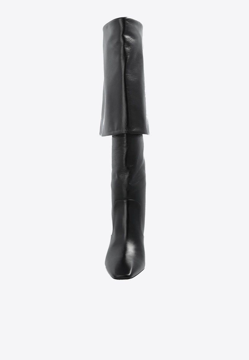 Chloé Georgia 85 Knee-High Boots Black CHC25S07Y QJ-001