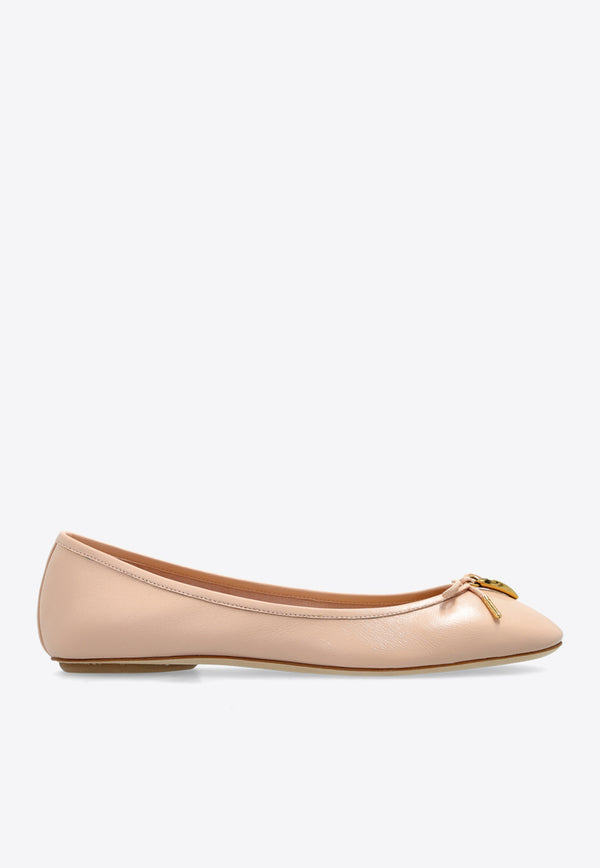 Chloé Iris Leather Ballet Flats Pink CHC25S08H QN-26Y