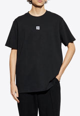 Balmain PB Embroidered Crewneck T-shirt Black EH1EG010 BC87-EAB