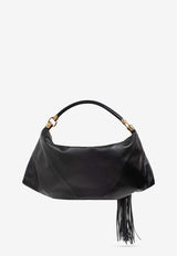 Chloé Foulard Grained Leather Shoulder Bag Black CHC25SS446 O37-001