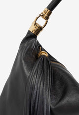 Chloé Foulard Grained Leather Shoulder Bag Black CHC25SS446 O37-001