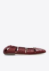 Chloé Luna Leather Ballet Flats Bordeaux CHC25S08J QL-610