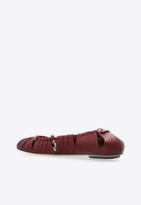 Chloé Luna Leather Ballet Flats Bordeaux CHC25S08J QL-610