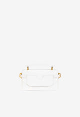 Balmain B-Buzz 19 Leather Top Handle Bag White EN1AE742 LPOS-0FA