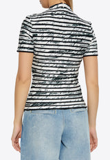 Balmain Printed Short-Sleeved T-shirt EF1ALA55 JK05-GAB