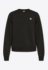 Kenzo Logo-Embroidered Crewneck Sweatshirt FF55SW262 4MF-99J