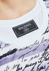 Balmain Printed Short-Sleeved T-shirt EH1EG028 GE34-GWD