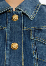 Balmain Short Denim Jacket EF1TC180 DF65-6KD