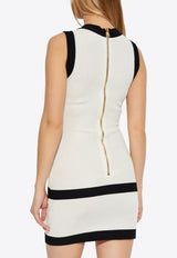 Balmain Knitted Sleeveless Mini Dress EF1R5086 KH88-GAU