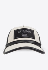 Balmain Logo Patch Canvas Cap EF1XA340 CC16-GBA