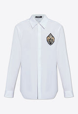 Balmain Logo-Patch Long-Sleeved Shirt EH1HS405 43CF-GCH