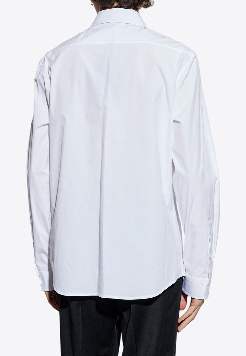 Balmain Logo-Patch Long-Sleeved Shirt EH1HS405 43CF-GCH