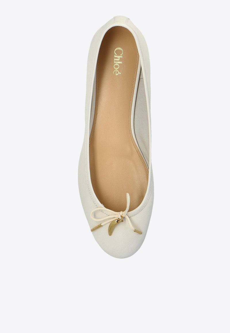 Chloé Iris Bow-Embellished Ballet Flats CHC25S08H QN-122