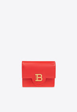 Balmain B-Buzz Logo-Plaque Leather Wallet EN1NK239 LAVE-3BZ