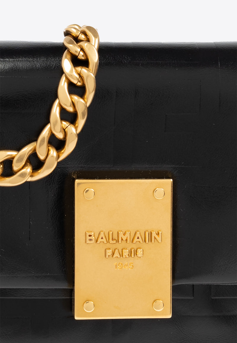 Balmain Small Flap Leather Crossbody Bag EN1BJ796 LETF-0PA