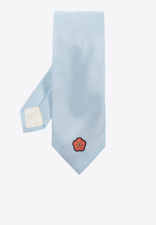 Kenzo Logo-Embroidered Silk Tie FF55CR010 JCC-63