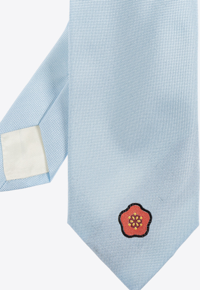 Kenzo Logo-Embroidered Silk Tie FF55CR010 JCC-63