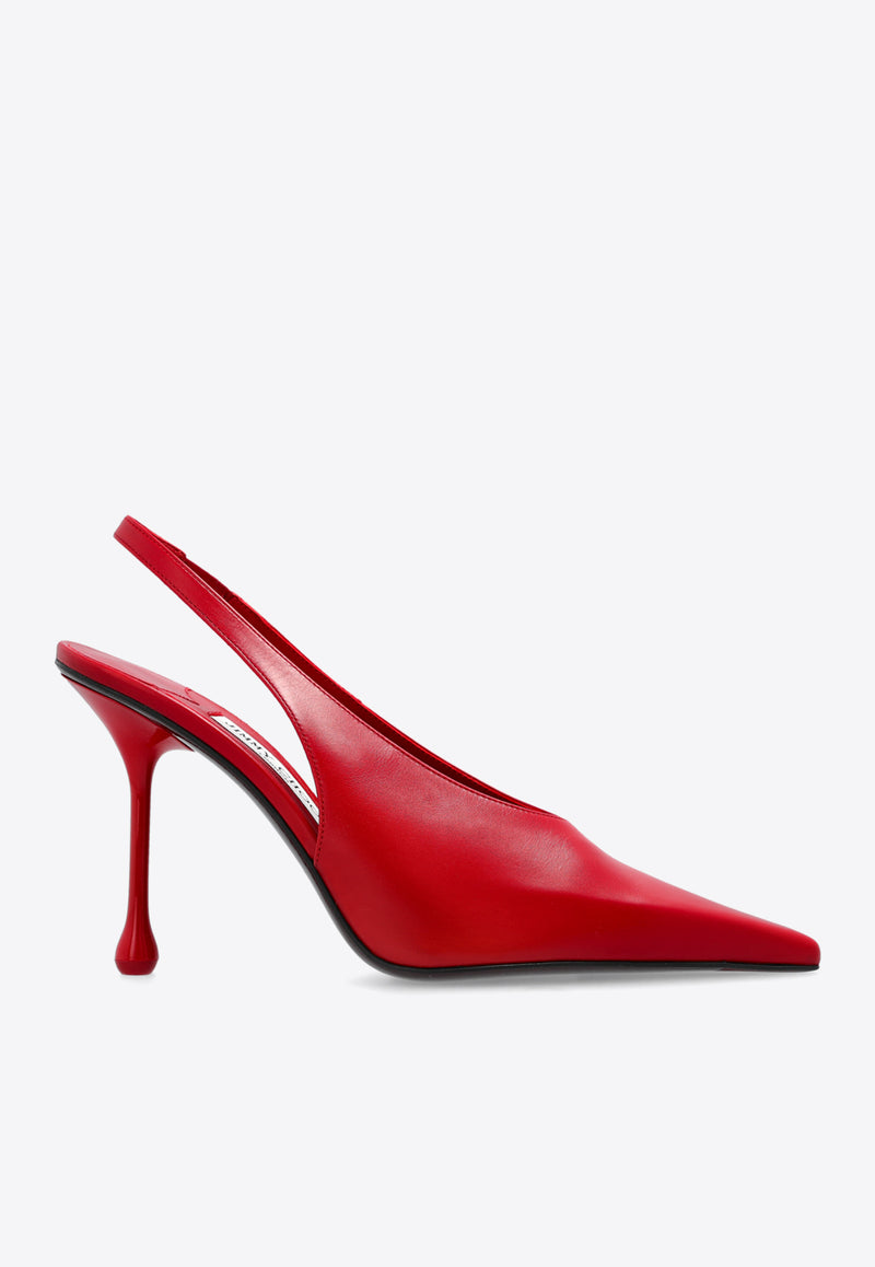 Jimmy Choo Isa 95 Leather Pumps ISA 95 CLF-RUBY RED