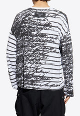 Balmain Love Letter Long-Sleeved T-shirt EH1EK036 GE33-GAB