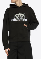 Kenzo Logo-Printed Hooded Sweatshirt FF55SW264 4MF-99J