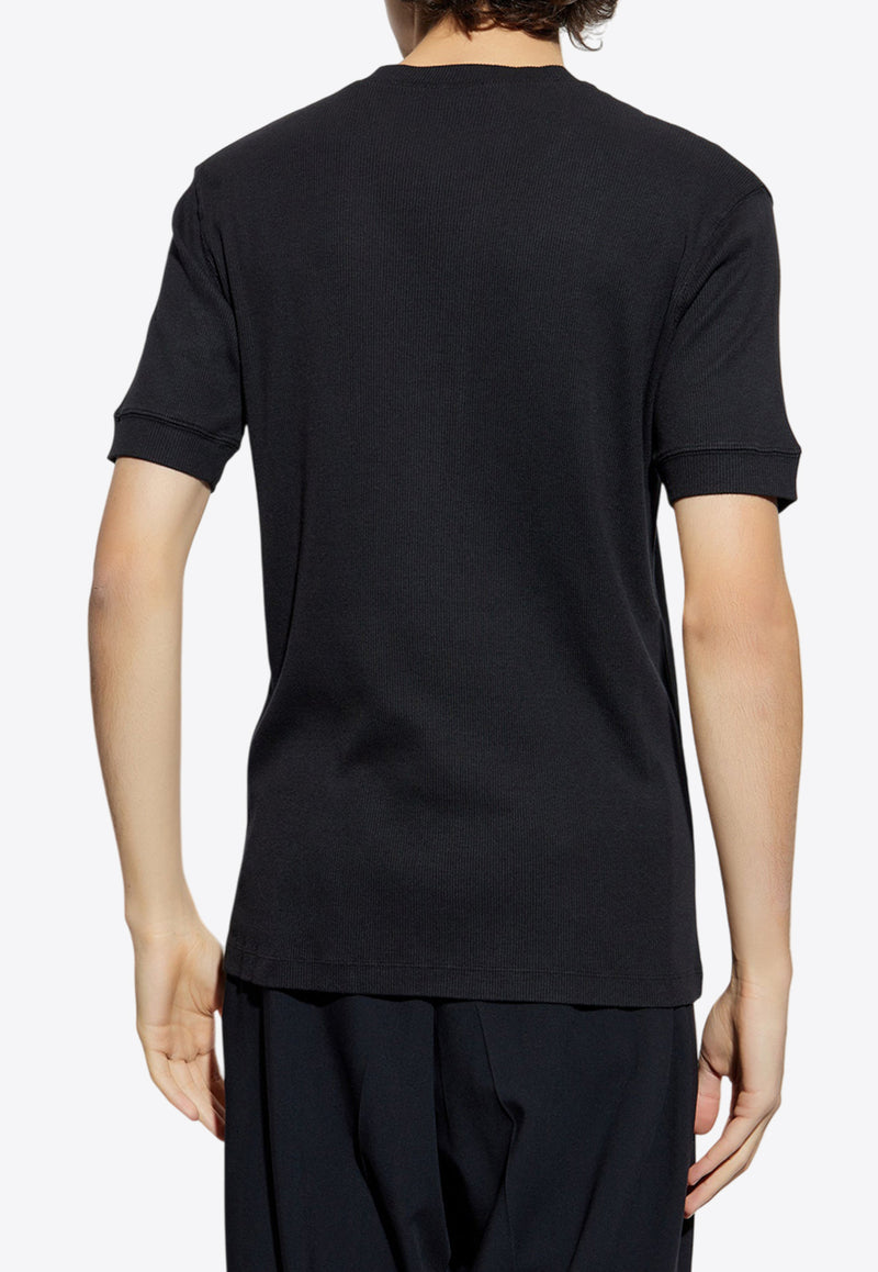 Tom Ford Short Sleeved Rib-Knit T-shirt JHS006 JMC048S25-LB999